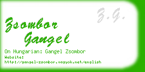 zsombor gangel business card